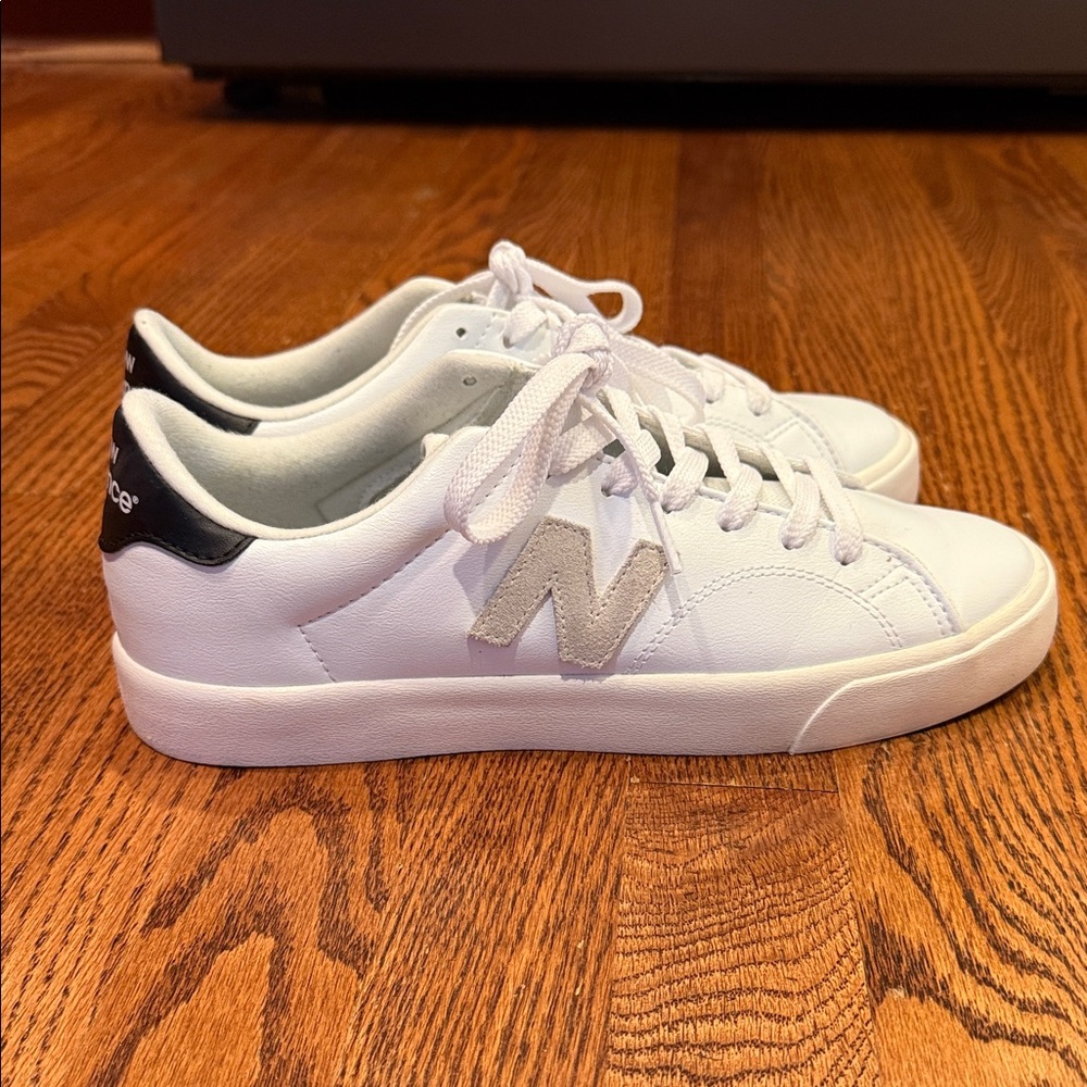 New Balance White and Black Sneakers